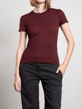 Hazel Tee in Lightweight Rib - Marsala