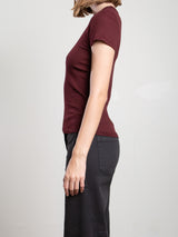 Hazel Tee in Lightweight Rib - Marsala