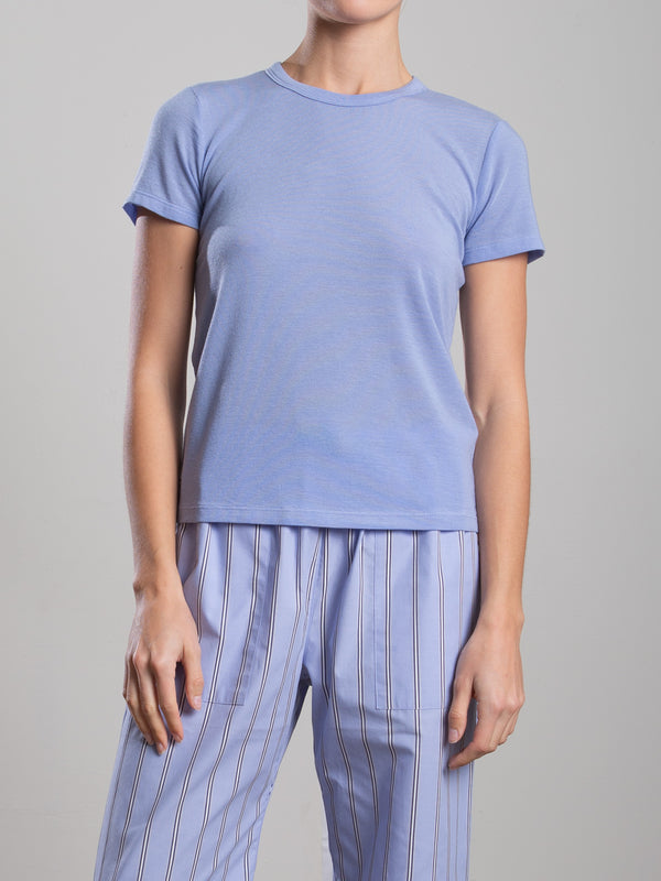 Hazel Tee in Cashmere Jersey - Blue Jay