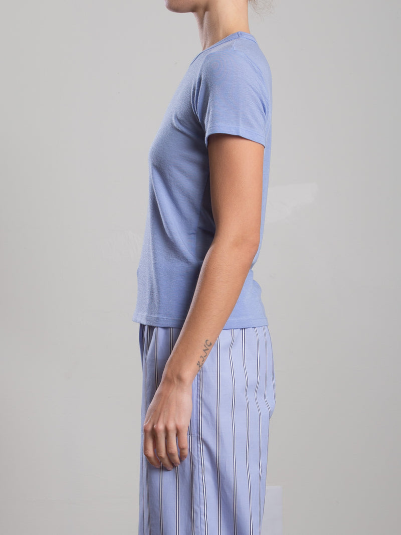 Hazel Tee in Cashmere Jersey - Blue Jay