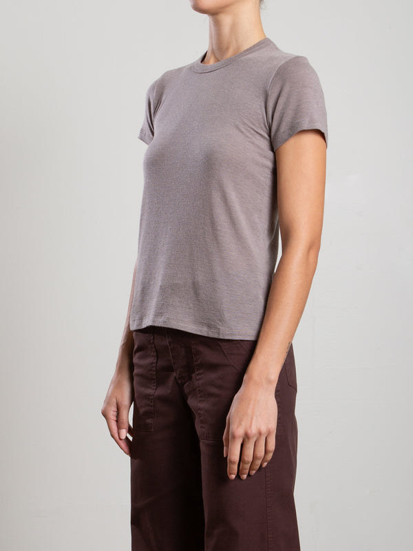 Hazel Tee in Cashmere Jersey - Mink