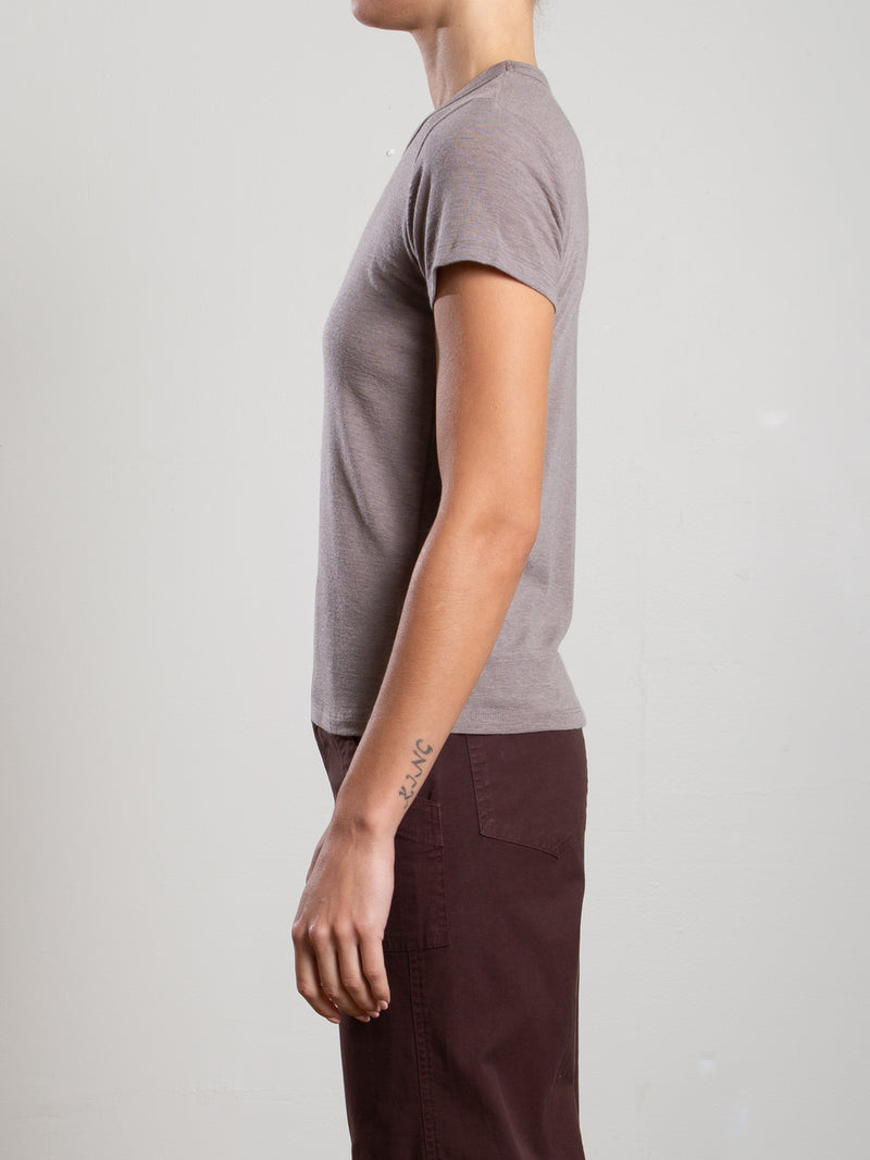 Hazel Tee in Cashmere Jersey - Mink