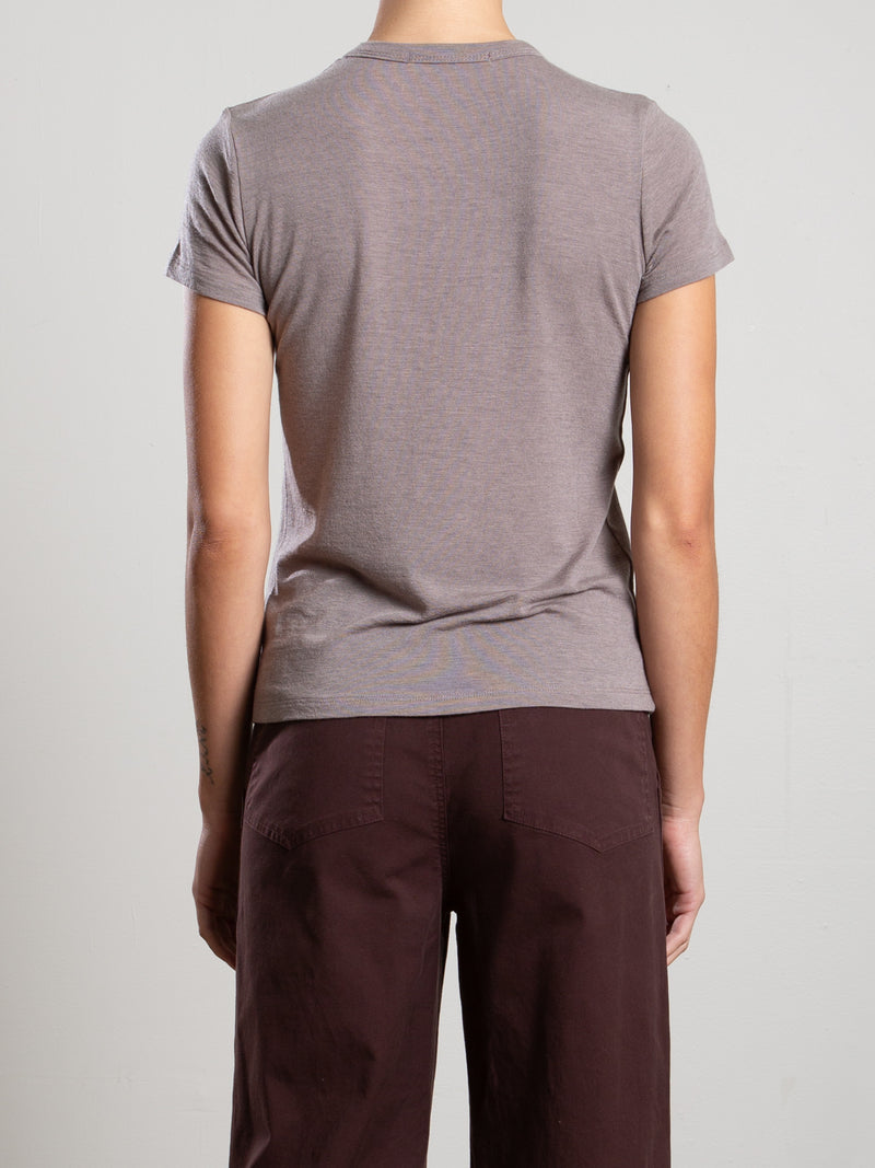 Hazel Tee in Cashmere Jersey - Mink