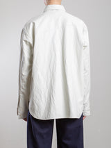 Jessie Shirt in Faux Leather - Ivory