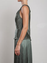 Paloma Top in Vintage Satin - Nori