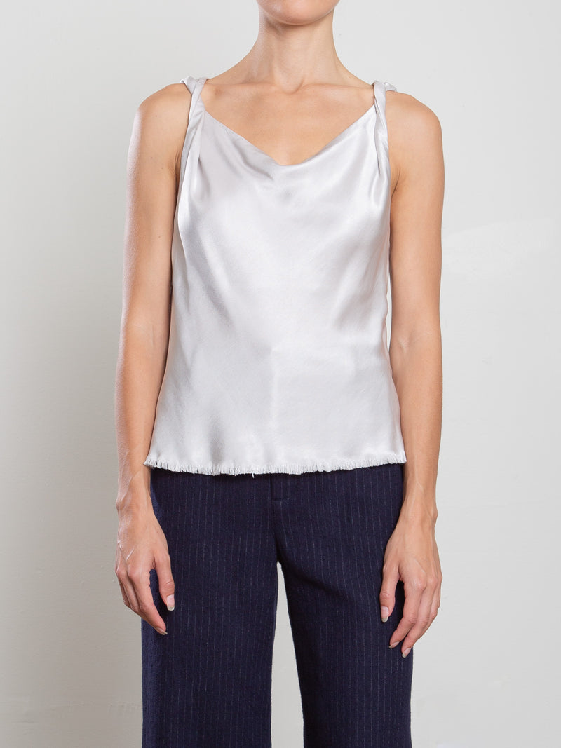 Paloma Top in Vintage Satin - Parchment