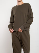 Irene Crewneck in French Terry - Moss