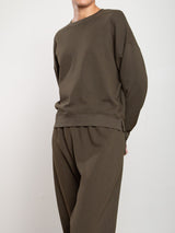Irene Crewneck in French Terry - Moss