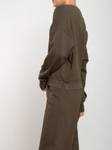 Irene Crewneck in French Terry - Moss
