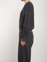 Irene Crewneck in French Terry - Vintage Black