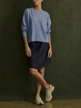 Irene Crewneck in French Terry - Blue Jay