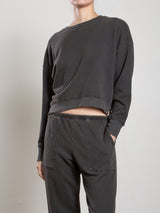 Irene Crewneck in French Terry - Vintage Black
