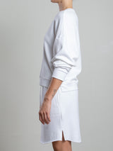 Irene Crewneck in French Terry - White