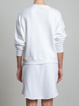 Irene Crewneck in French Terry - White