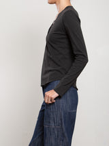 Ari Tee in Supima Slub - Vintage Black