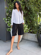 Layla Shirt in Cotton Embroidery - White