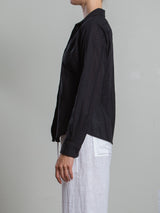 Layla Shirt in Cotton Embroidery - Black