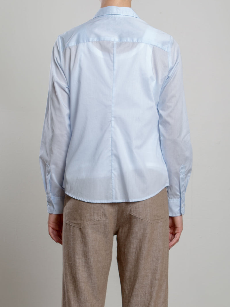 Layla Shirt in Spanish Voile - Pale Sky