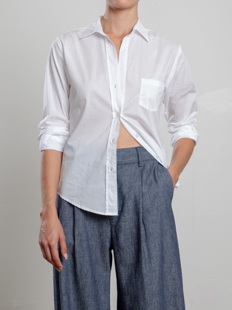 Layla Shirt in Spanish Voile- White