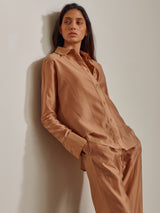 Clara Shirt in Gossamer - Brulee