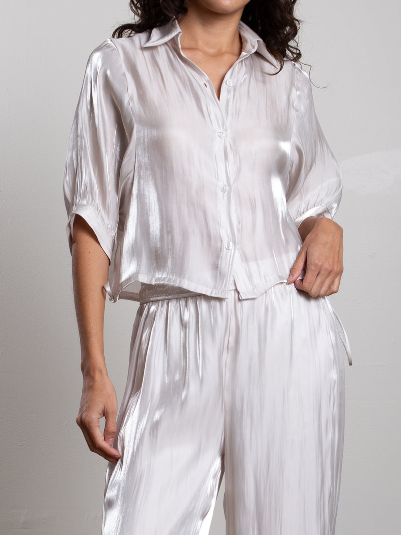 Chloe Shirt in Lustre - Pearl
