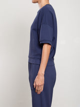 Josie Sweatshirt in French Terry - Blueberry