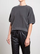 Josie Sweatshirt in French Terry - Vintage Black