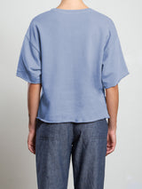 Harris Sweatshirt in French Terry - Blue Jay
