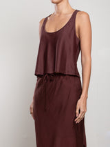 Maggie Tank in Gossamer - Chocolate