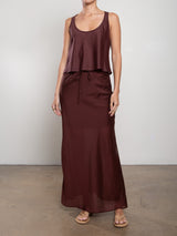 Maggie Tank in Gossamer - Chocolate