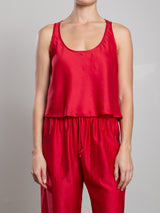 Maggie Tank in Gossamer - Cherry