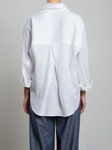 Marvin Shirt in French Linen - White