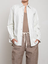 Marvin Shirt in Faux Leather - Ivory