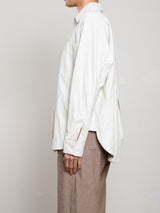 Marvin Shirt in Faux Leather - Ivory