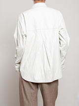 Marvin Shirt in Faux Leather - Ivory