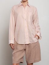 Marvin Shirt in Riviera Stripe - Light Pink