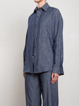 Marvin Shirt in Linen Twill - Night