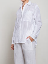 Marvin Shirt in Cotton Embroidery - White