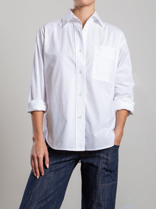 Marvin Shirt in Marbella Poplin - White
