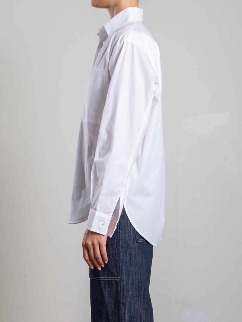 Marvin Shirt in Marbella Poplin - White