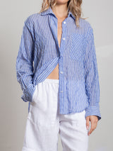 Marvin Shirt in Marin Stripe - Blue