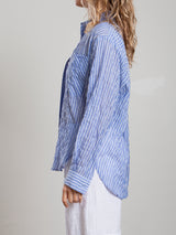 Marvin Shirt in Marin Stripe - Blue