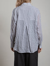 Marvin Shirt in Marin Stripe - Washed Black