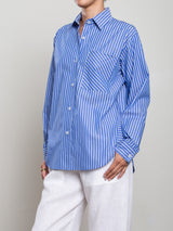 Marvin Shirt in Provence Stripe -  Blue/White