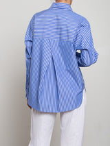 Marvin Shirt in Provence Stripe -  Blue/White