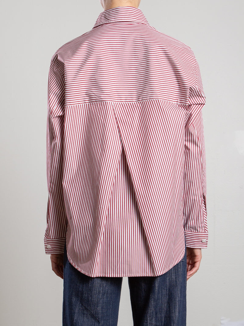 Marvin Shirt in Candy Stripe - Red/White