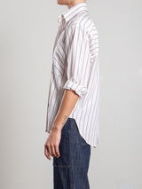 Marvin Shirt in Burgundy Stripe