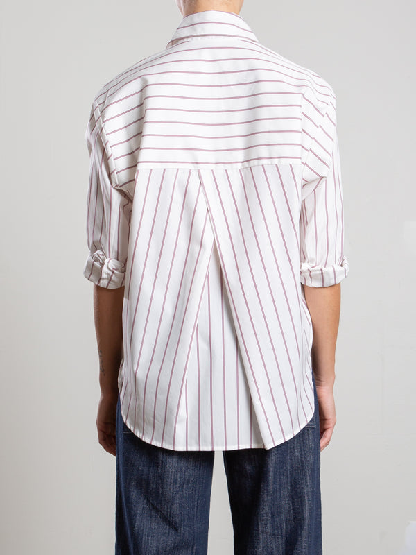 Marvin Shirt in Burgundy Stripe