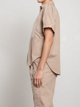 Rowe Shirt in Paperweight Cotton - Putty
