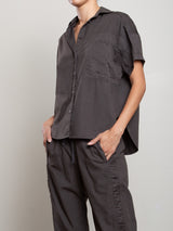 Rowe Shirt in Paperweight Cotton - Vintage Black